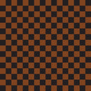 Checkered Basics Fabric - Russet on Black - ineedfabric.com