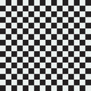 Checkered Basics Fabric - Silver on Black - ineedfabric.com