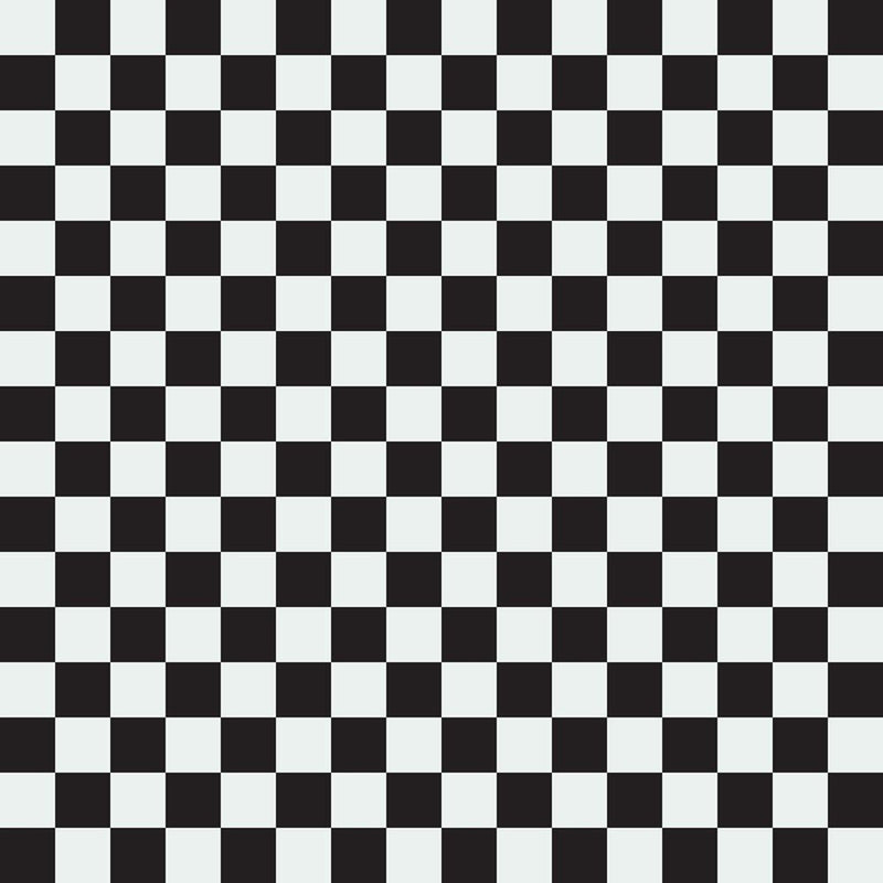 Checkered Basics Fabric - Silver on Black - ineedfabric.com