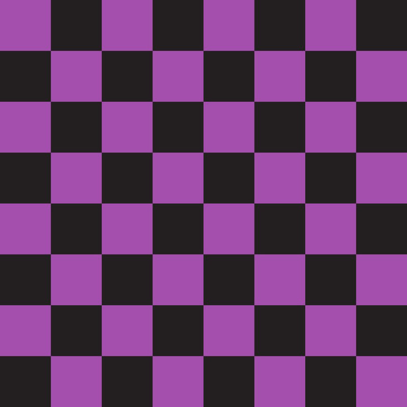 Checkered Basics Fabric - Soft Purple on Black - ineedfabric.com