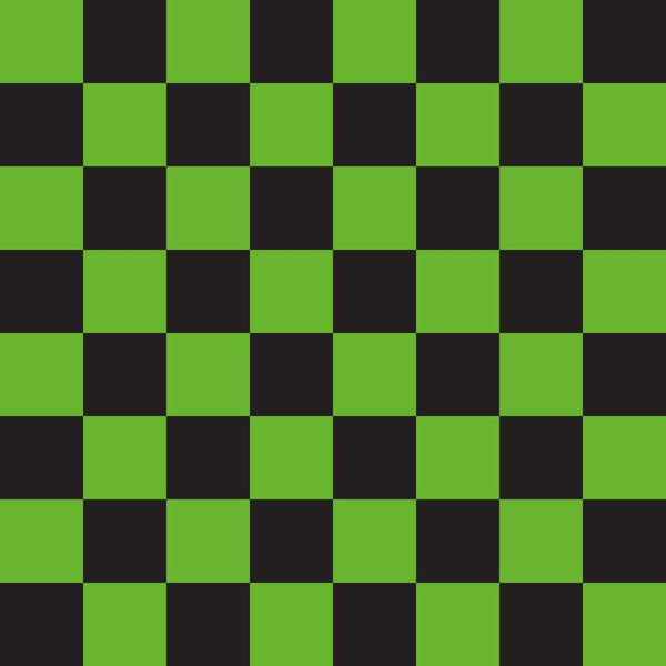 Checkered Basics Fabric - Spring Green on Black - ineedfabric.com