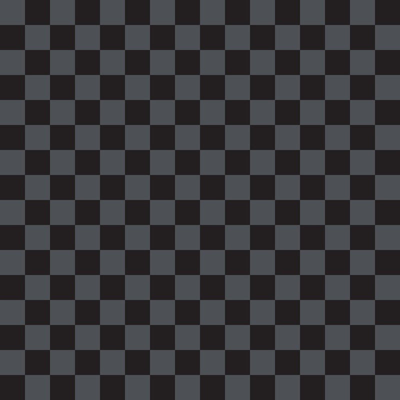 Checkered Basics Fabric - Steel Gray on Black - ineedfabric.com