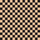 Checkered Basics Fabric - Tacao on Black - ineedfabric.com