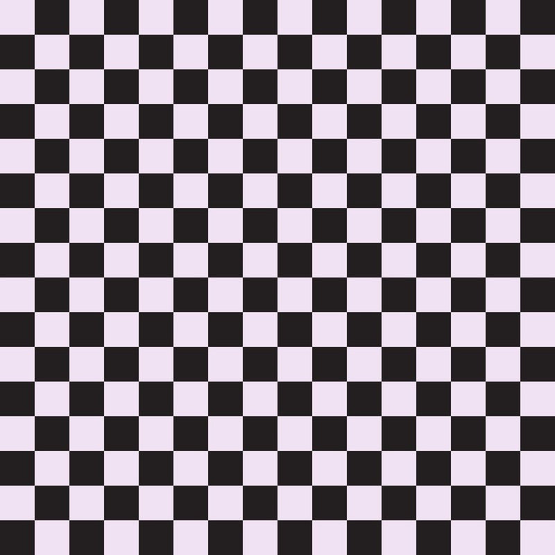 Checkered Basics Fabric - Vintage Violet on Black - ineedfabric.com