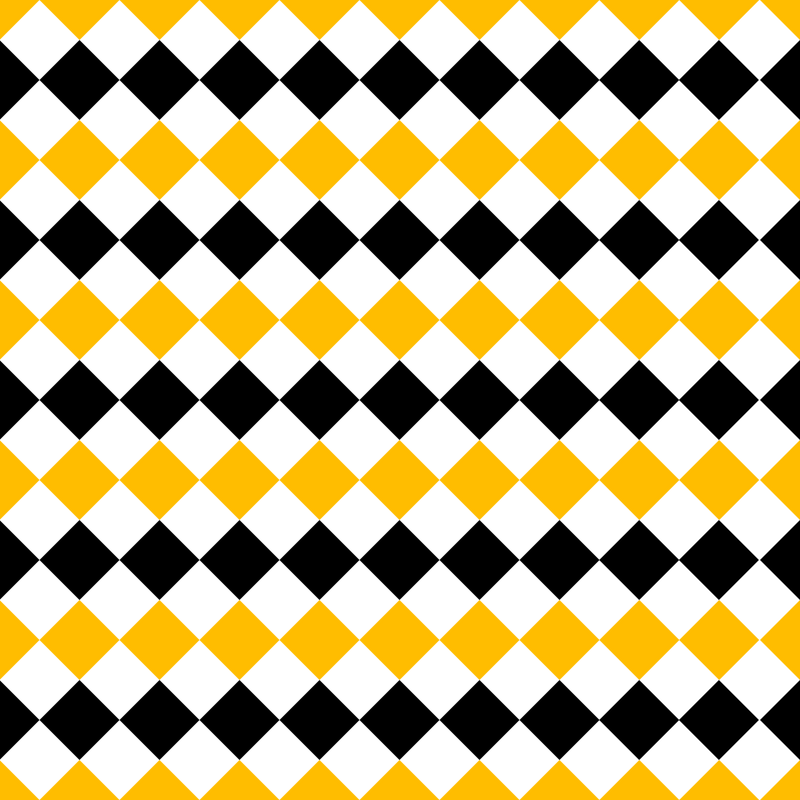 Checkered Diamond Pattern Basics Fabric - Bee Hive - ineedfabric.com