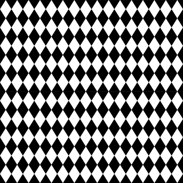 Checkered Diamond Pattern Basics Fabric - Black/White - ineedfabric.com