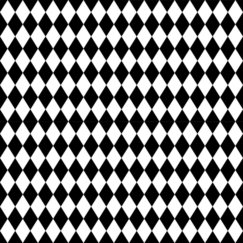 Checkered Diamond Pattern Basics Fabric - Black/White - ineedfabric.com