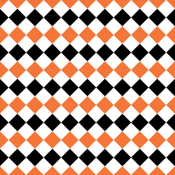 Checkered Diamond Pattern Basics Fabric - Halloween - ineedfabric.com