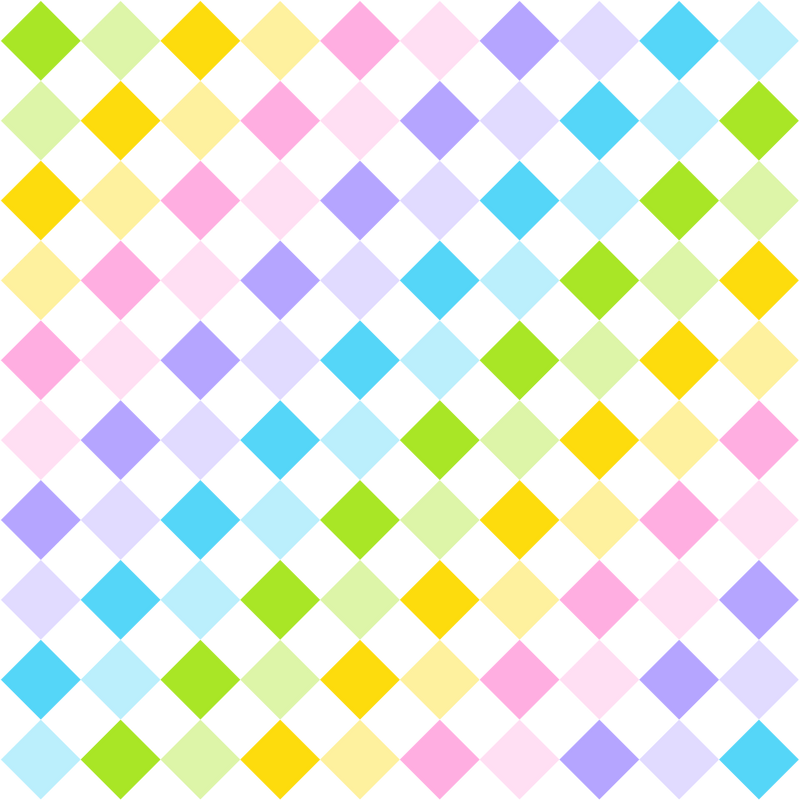 Checkered Diamond Pattern Basics Fabric - Multi - ineedfabric.com