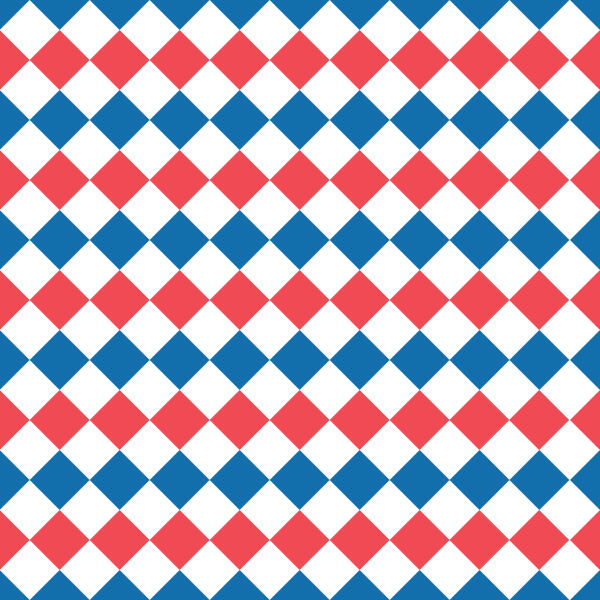 Checkered Diamond Pattern Basics Fabric - Patriotic - ineedfabric.com
