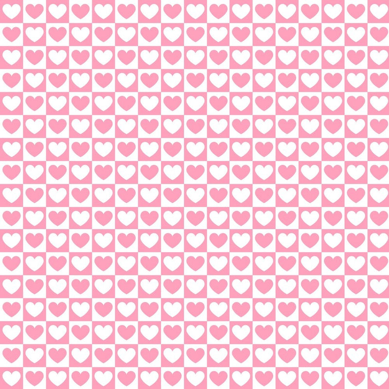 Checkered Heart Fabric - ineedfabric.com