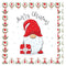 Cheerful Gnome With Christmas Present Pillow Panels - ineedfabric.com