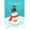 Cheerful Snowman Fabric Panel - 28" - ineedfabric.com