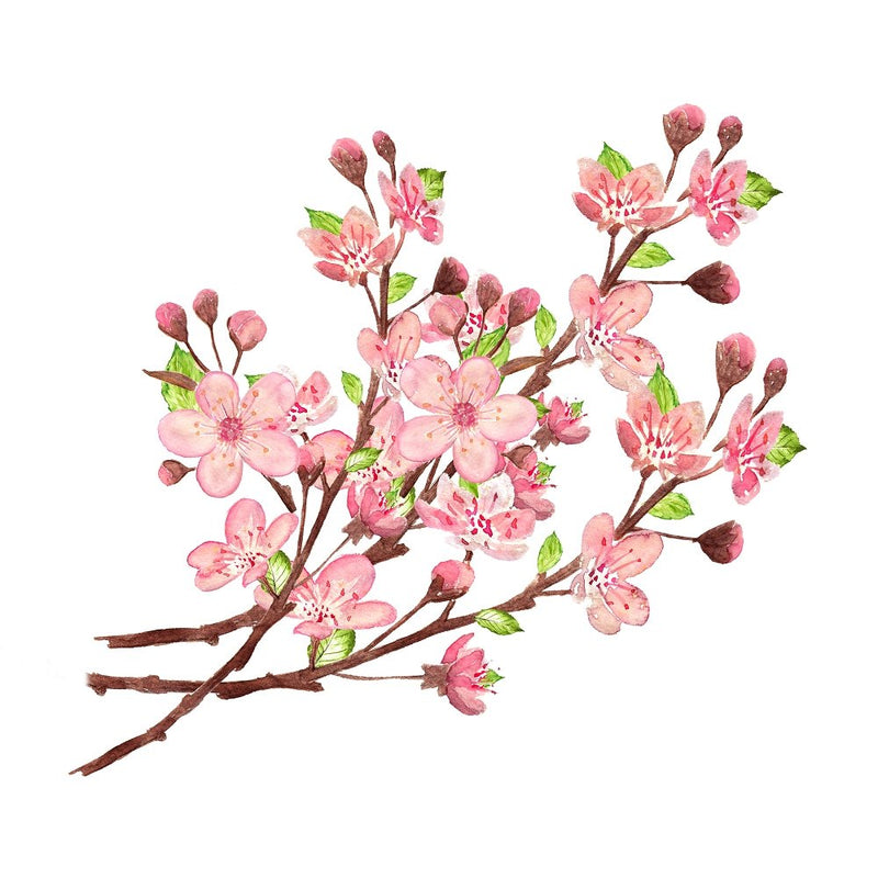 Cherry Blossom Bouquet Fabric Panel - ineedfabric.com