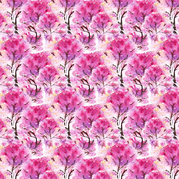 Cherry Sakura Tree Fabric - Pink - ineedfabric.com