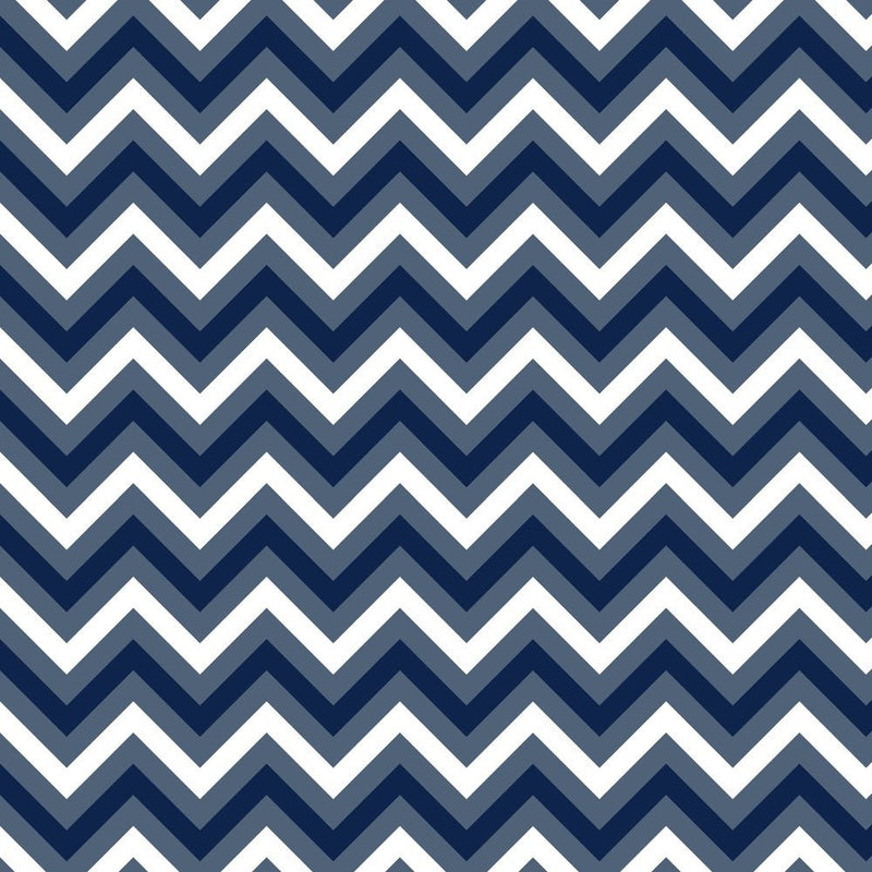Chevron Zigzag Fabric - Dark Blues - ineedfabric.com