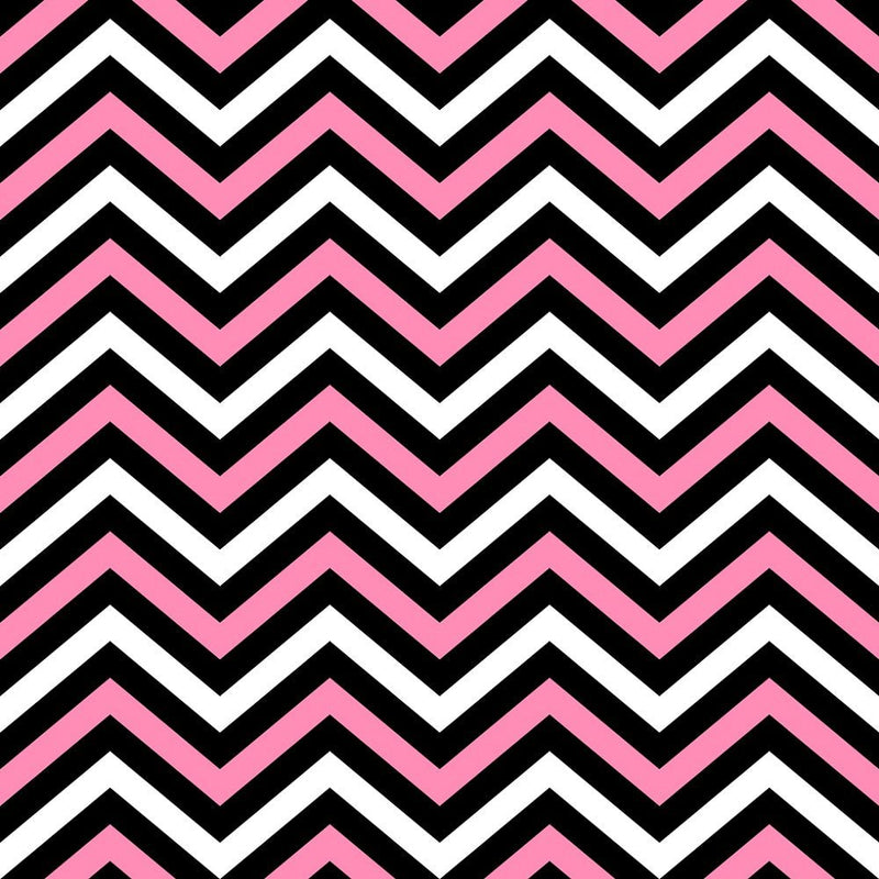 Chevron Zigzag Fabric - Pink/Black - ineedfabric.com