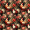 Chickens in Flowerbed Fabric - ineedfabric.com