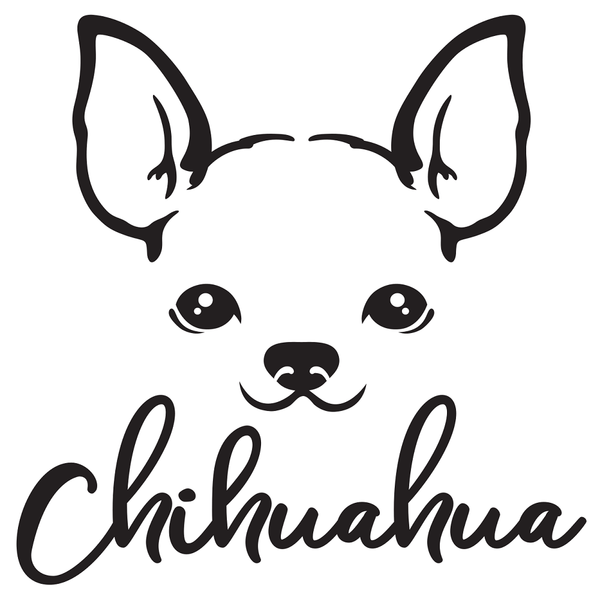Chihuahua Fabric Panel - White - ineedfabric.com