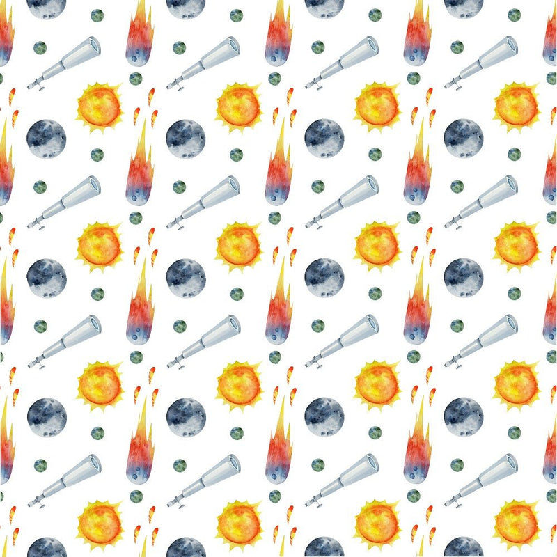 Children's Space Pattern 4 Fabric - ineedfabric.com