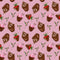 Chocolate Cover Strawberries and Cupcakes Fabric - Hot Pink - ineedfabric.com