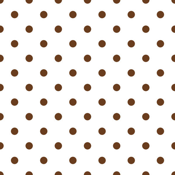 Chocolate Dots Fabric - White - ineedfabric.com