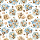 Chocolate & Hazelnut Sweets Fabric - Multi - ineedfabric.com