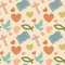 Christian Symbols Heart Fabric - Tan - ineedfabric.com