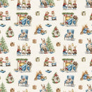 Christmas Activities Fabric - Cream - ineedfabric.com