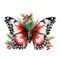 Christmas Animals Butterfly Fabric Panel - ineedfabric.com