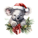 Christmas Animals Koala Bear 1 Fabric Panel - ineedfabric.com