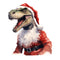 Christmas Animals T-Rex 2 Fabric Panel - ineedfabric.com