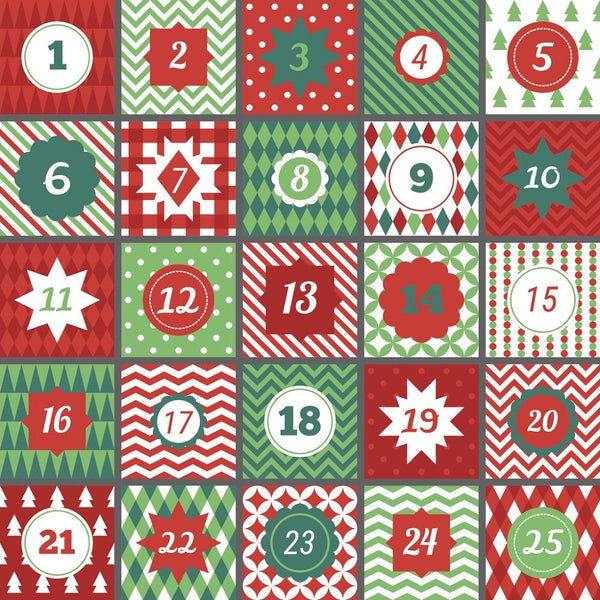 Christmas Basics Advent Calendar Fabric Panel - ineedfabric.com