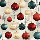 Christmas Bulbs Pattern 13 Fabric - ineedfabric.com