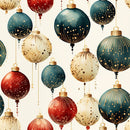 Christmas Bulbs Pattern 14 Fabric - ineedfabric.com