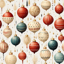 Christmas Bulbs Pattern 2 Fabric - ineedfabric.com