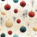 Christmas Bulbs Pattern 9 Fabric - ineedfabric.com