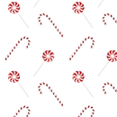 Christmas Candy Fabric - White - ineedfabric.com