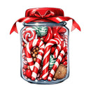 Christmas Candy Jar 6 Fabric Panel - ineedfabric.com