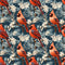 Christmas Cardinals Pattern 1 Fabric - ineedfabric.com