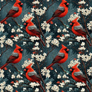 Christmas Cardinals Pattern 4 Fabric - ineedfabric.com