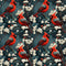 Christmas Cardinals Pattern 4 Fabric - ineedfabric.com