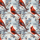 Christmas Cardinals Pattern 6 Fabric - ineedfabric.com