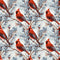 Christmas Cardinals Pattern 6 Fabric - ineedfabric.com