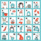 Christmas Characters Advent Calendar Fabric Panel - ineedfabric.com