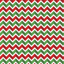 Christmas Chevron Fabric - Green/Red - ineedfabric.com