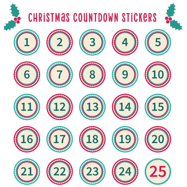 Christmas Countdown Advent Calendar Fabric Panel - ineedfabric.com