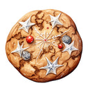 Christmas Dessert Cookie with Stars Fabric Panel - ineedfabric.com