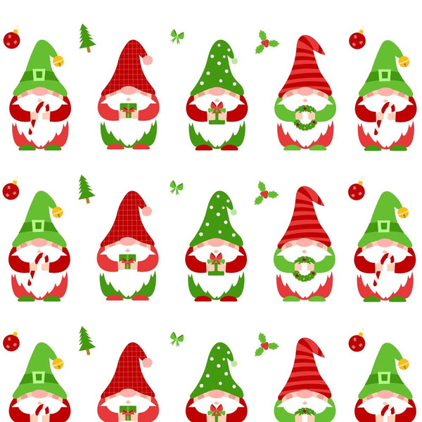 Christmas Dwarfs & Gifts Fabric Variation 1 - ineedfabric.com