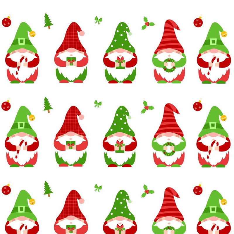 Christmas Dwarfs & Gifts Fabric Variation 1 - ineedfabric.com